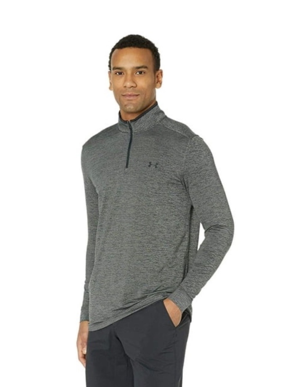 Under Armour Men’s Dark Gray Heather 1/4 Zip Performance Top